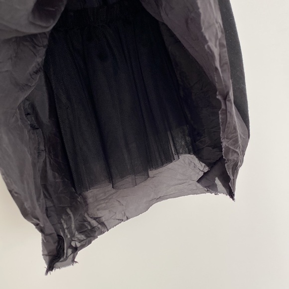 Black Pocket Tee with Tulle Insert - Picture 5 of 6